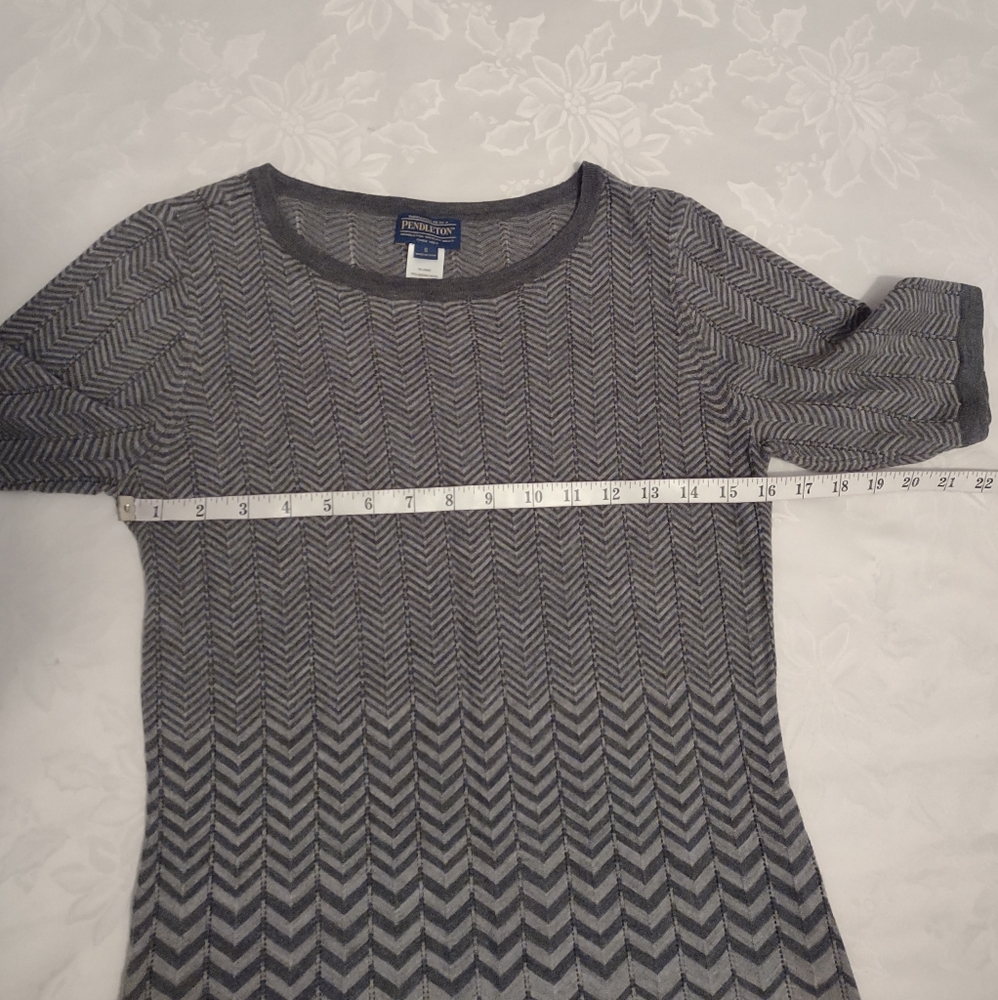 Pendleton Extra Fine Wool Sweater Knit Dress - image 5